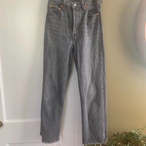 Levi's grey ribcage jeans size 26